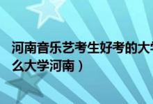 河南音乐艺考生好考的大学（2022艺考音乐生400分能上什么大学河南）