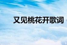 又见桃花开歌词（又见桃花开的歌词）