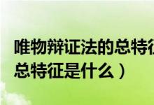 唯物辩证法的总特征思维导图（唯物辩证法的总特征是什么）
