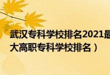 武汉专科学校排名2021最新排名公办(2022武汉最好的十大高职专科学校排名)