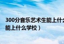 300分音乐艺术生能上什么大学（2022音乐专业文化300分能上什么学校）