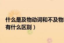 什么是及物动词和不及物动词英语（及物动词和不及物动词有什么区别）