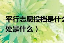 平行志愿投档是什么意思（填报平行志愿的好处是什么）