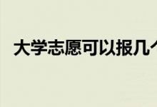 大学志愿可以报几个（高考能填几个志愿）
