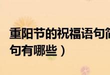 重阳节的祝福语句简单（重阳节的祝福简单语句有哪些）