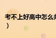 考不上好高中怎么办（孩子考不上高中怎么办）