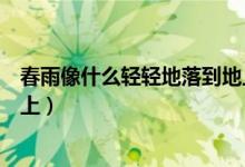 春雨像什么轻轻地落到地上（春雨像什么一样轻轻地落到地上）