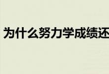 为什么努力学成绩还是上不去（原因是什么）