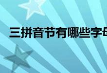三拼音节有哪些字母表(三拼音节有哪些)