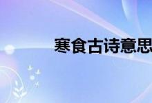 寒食古诗意思（寒食古诗意思）
