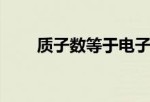 质子数等于电子数吗(质子数等于)