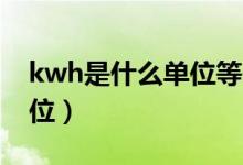 kwh是什么单位等于多少度（kWh是什么单位）