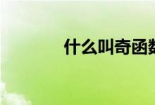 什么叫奇函数（奇函数简述）