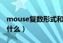 mouse复数形式和意思(mouse复数形式是什么)