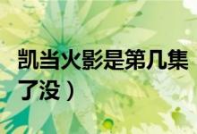 凯当火影是第几集（火影夜凯动漫是第几集出了没）