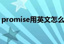 promise用英文怎么说(promise用法搭配)