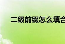 二级前缀怎么填合格(2级前缀怎么填)