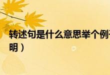 转述句是什么意思举个例子说明（转述句是什么意思举例说明）