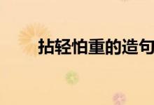 拈轻怕重的造句(拈轻怕重的造句)