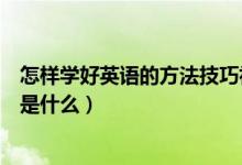 怎样学好英语的方法技巧初中(学好初中英语的技巧和方法是什么)