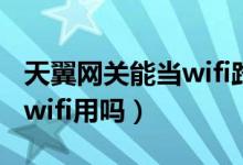 天翼网关能当wifi路由器用吗（天翼网关能当wifi用吗）