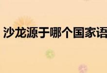 沙龙源于哪个国家语言（沙龙源于哪国语言）