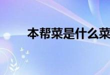本帮菜是什么菜(本帮菜是什么菜)