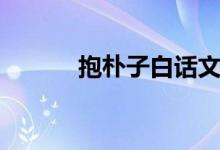 抱朴子白话文（抱朴子谁写的）