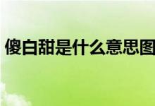 傻白甜是什么意思图片（傻白甜是什么意思）