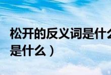 松开的反义词是什么最佳答案（松开的反义词是什么）