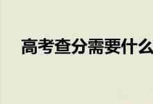 高考查分需要什么(高考查分需要什么)