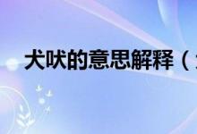 犬吠的意思解释（犬吠的意思 犬吠出处）