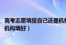 高考志愿填报自己还是机构（2022高考自己填志愿好还是找机构填好）