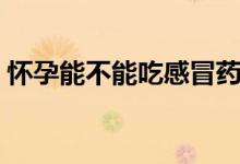 怀孕能不能吃感冒药(怀孕能不能吃甘蔗吗)