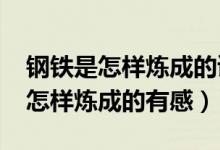 钢铁是怎样炼成的读后感1000字(读钢铁是怎样炼成的有感)