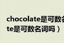 chocolate是可数名词还是不可数（chocolate是可数名词吗）