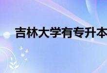 吉林大学有专升本（吉林大学有专科吗）