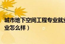 城市地下空间工程专业就业方向（2022城市地下空间工程专业怎么样）
