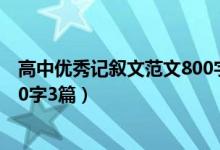高中优秀记叙文范文800字带赏析（高中优秀记叙文范文800字3篇）