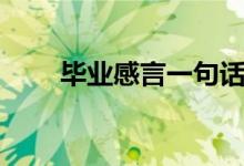 毕业感言一句话（毕业感言有什么）