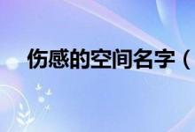 伤感的空间名字（比较伤感的空间名字）