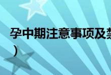 孕中期注意事项及禁忌（孕中期注意事项介绍）