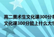 高二美术生文化课300分有希望考本科吗（2022美术生高考文化课300分能上什么大学）