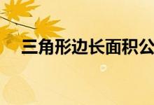三角形边长面积公式（三角形边长关系）