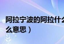 阿拉宁波的阿拉什么意思（宁波人说阿拉是什么意思）