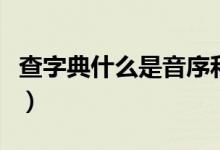 查字典什么是音序和音节（查字典什么是音序）