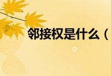 邻接权是什么（邻接权是什么意思）