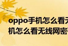 oppo手机怎么看无线网连接数量（oppo手机怎么看无线网密码）