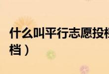 什么叫平行志愿投档录取（什么叫平行志愿投档）