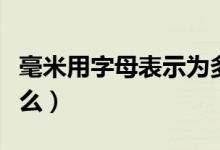 毫米用字母表示为多少（毫米用字母表示是什么）